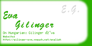eva gilinger business card